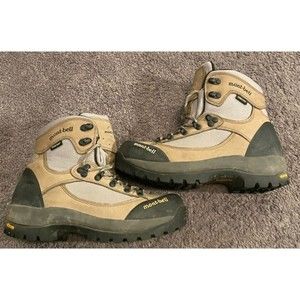 Rare Mont Bell Trekking 36204510 Gore-tex Vibram Brown Boots JPN 24.5 USA 6.5